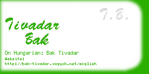 tivadar bak business card